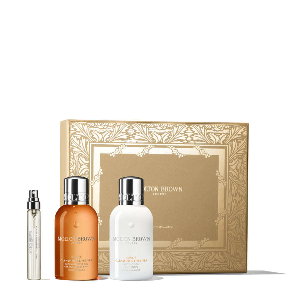 SUNLIT CLEMENTINE & VETIVER TRAVEL GIFT SET