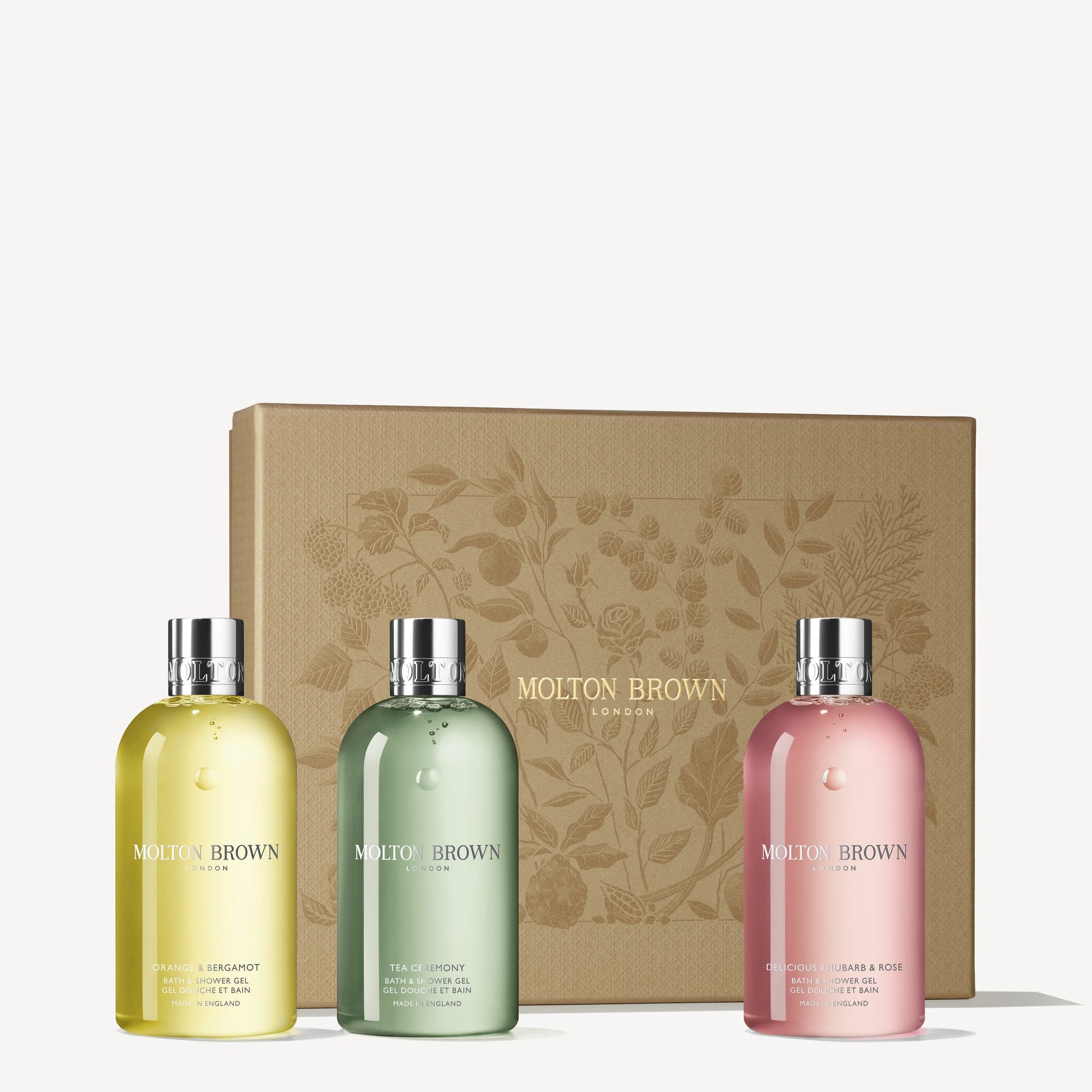 Floral & Green Bath & Shower Gel Set